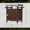 Outdoor BBQ Grill Cart – Stainless Steel Tabletop, Storage & Rolling Patio Kitchen Island