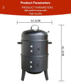 3-in-1 Smoke Oven Outdoor Smoked Barbecue Grill