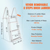 VEVOR 3-Step Aluminum Dock Ladder – 350 lbs Load, Wide Nonslip Steps for Boats & Pools